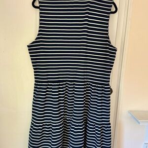 NauticaNavy and White Striped Sleeveless Dress